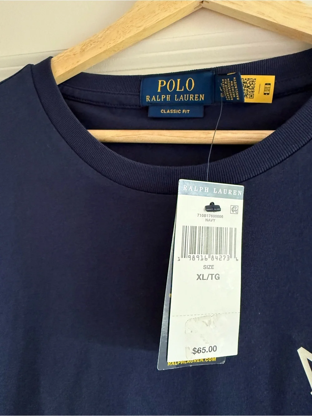 Polo Ralph Lauren Men’s Size XL T-Shirt Navy Blue Athl Div 67 Winged Foot NWT